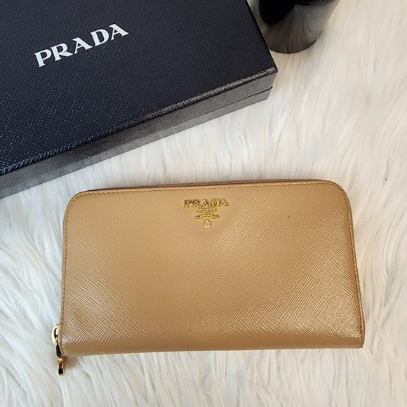 Prada Handbags - ✨️PRADA Saffiano Leather Zip Around Long Wallet